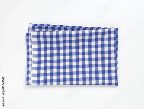 blue checkered napkin