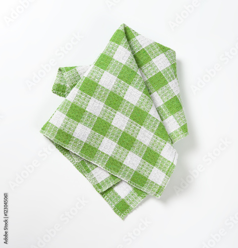 checkered dish towel
