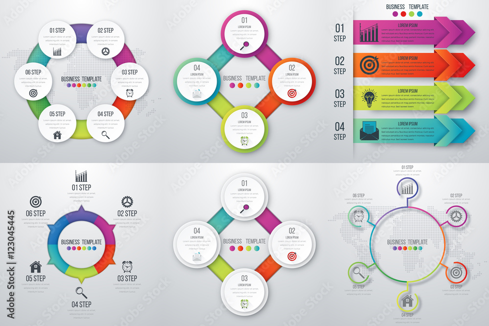 Fototapeta premium Set with infographics