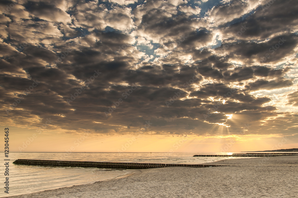 Obraz premium beautiful view of Polish Baltic Sea