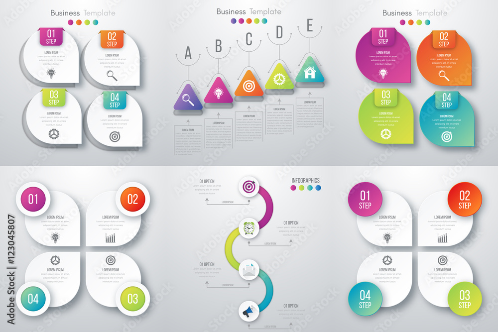 Set with infographics Set with infographics