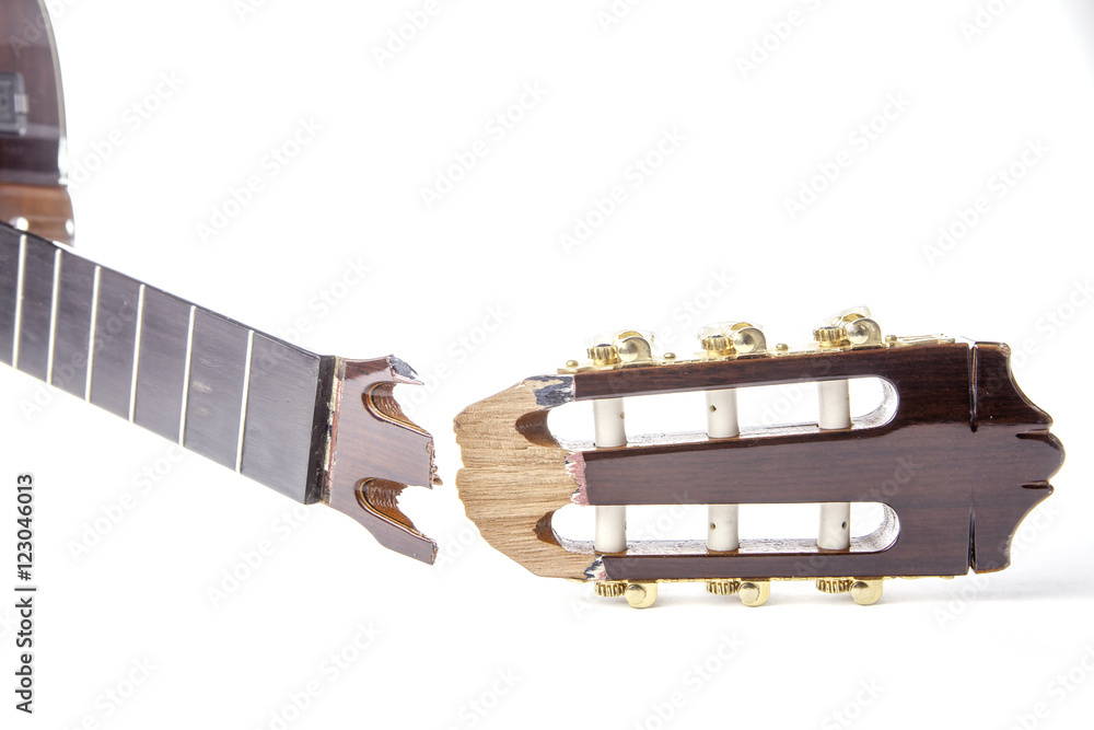Fototapeta premium Broken guitar for repair