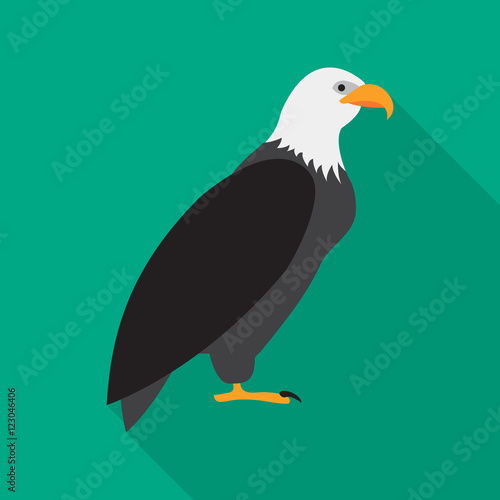 Eagle flat icon on isolated transparent background.	