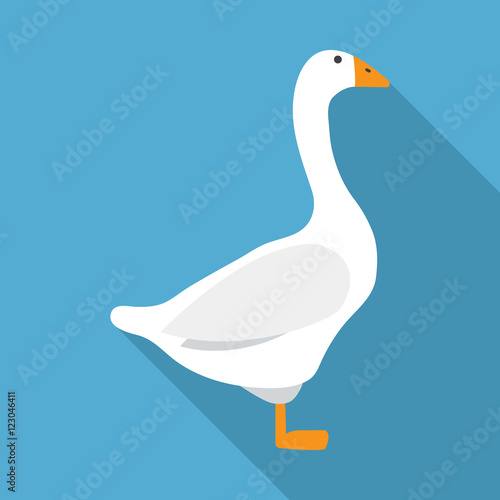 Goose flat icon on isolated transparent background.	
