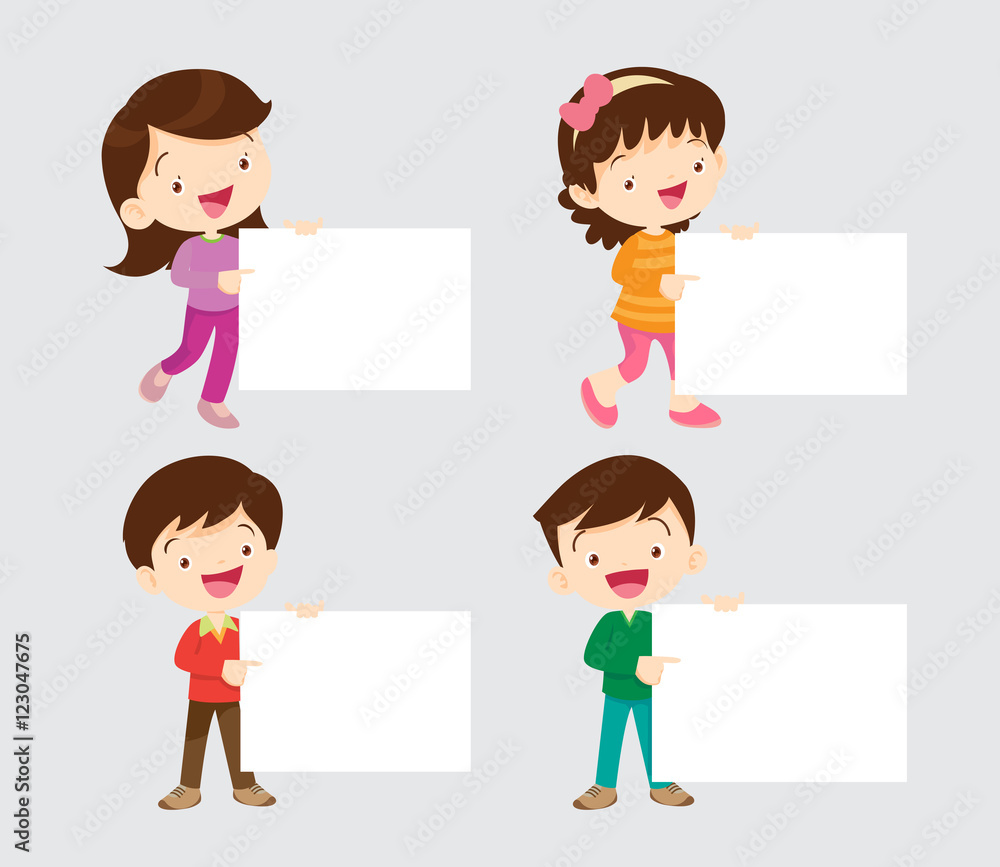 Children with board Children with board