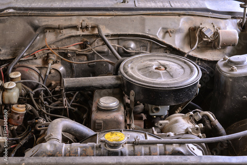 old car engine