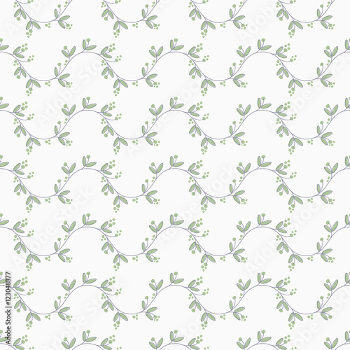 Cute Birds on Branches Seamless Pattern