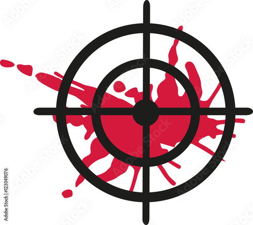 Crosshair with blood