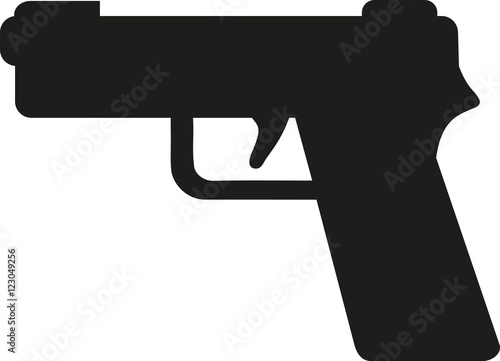 Gun pistol pictogram