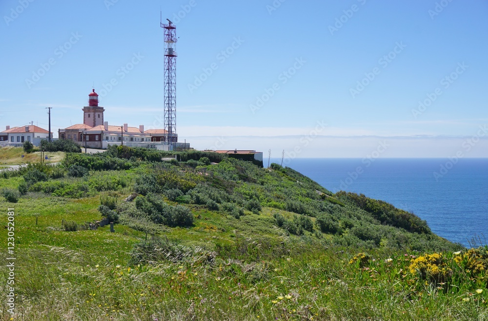 View of the Atlantic coast in Cabo da Roca (Cape Roca) in Western Portugal View of the Atlantic coast in Cabo da Roca (Cape Roca) in Western Portugal