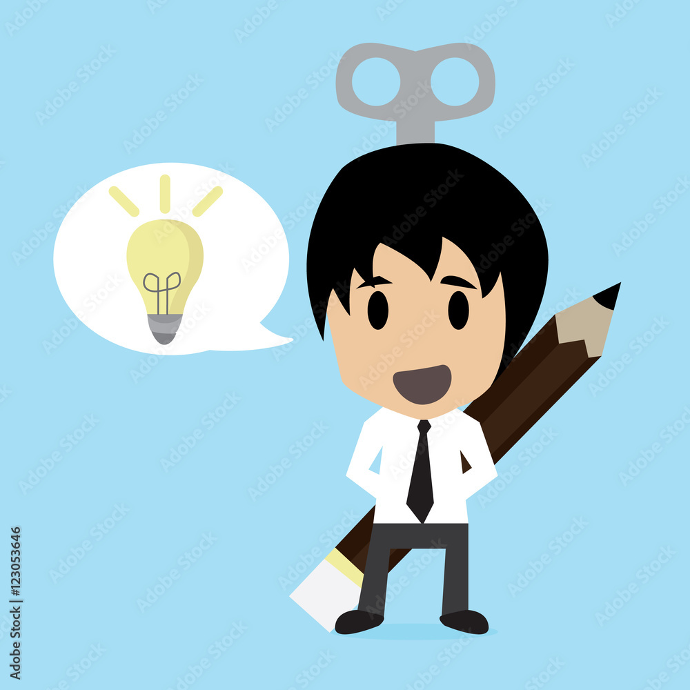 Businessman with ideas
