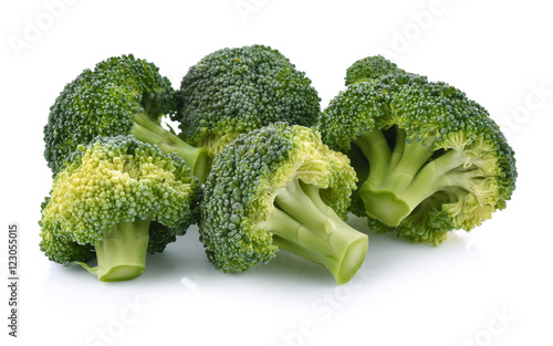 Broccoli white background
