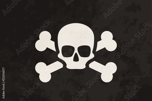 Pirate flag with skull and crossbones