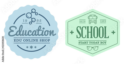 Set of Vector Education Icons Illustration can be used as Logo o