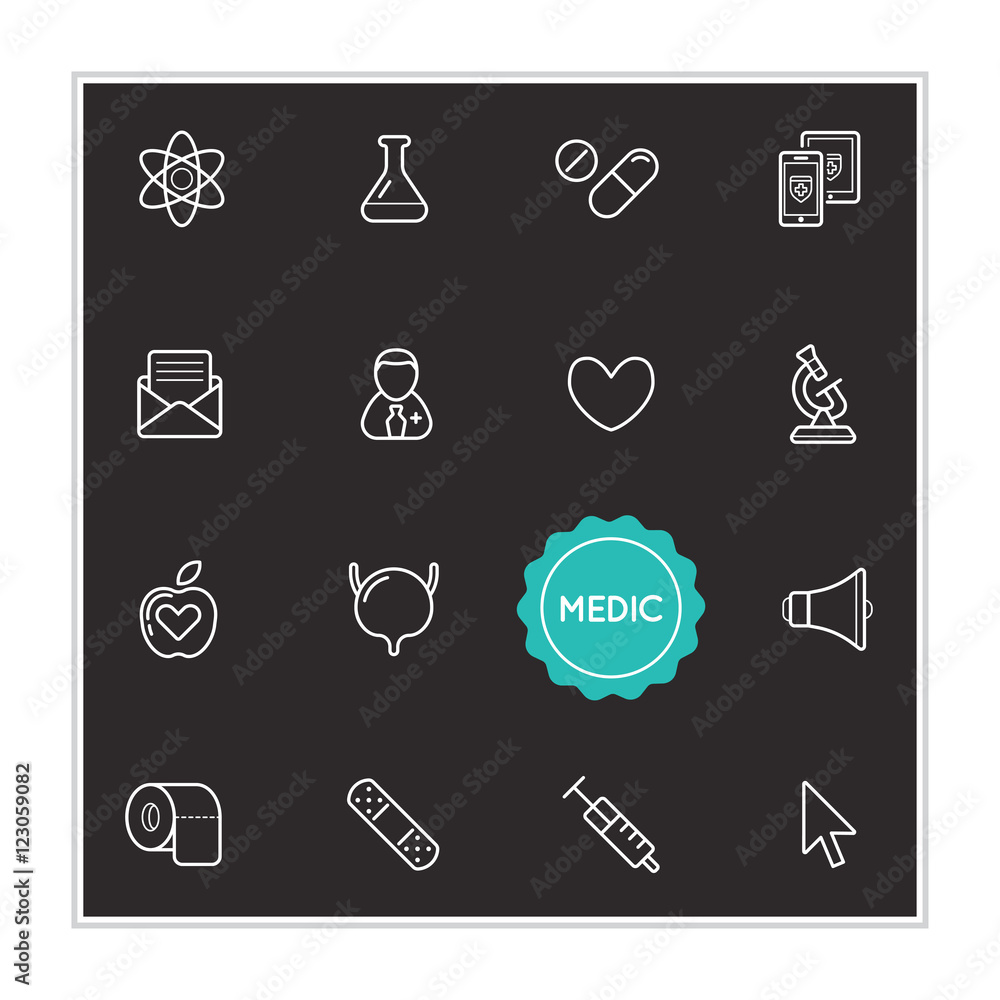 Set of Medical Hospital Vector Illustration Elements can be used Set of Medical Hospital Vector Illustration Elements can be used