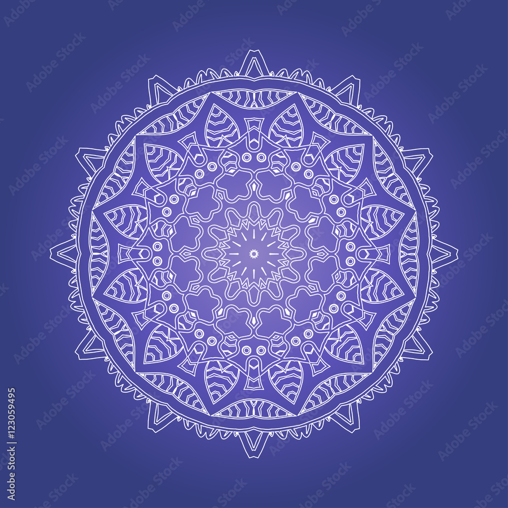 Ethnic Psychedelic Fractal Mandala Vector Meditation looks like