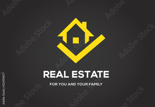 Template logo for real estate agency or cottage town elite class
