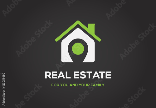 Template logo for real estate agency or cottage town elite class