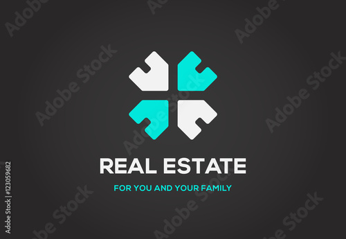 Template logo for real estate agency or cottage town elite class