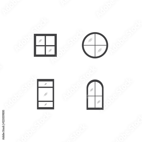 set of window icons