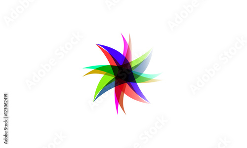 colourfull stars business icons