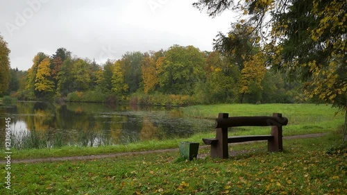 landscape in the autumn park