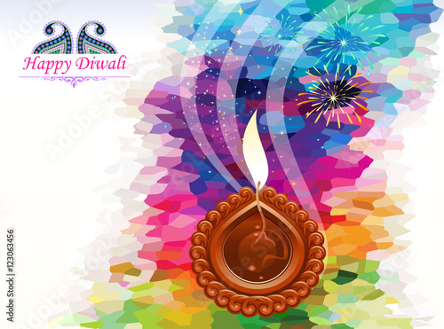 Top view of a diwali lamp