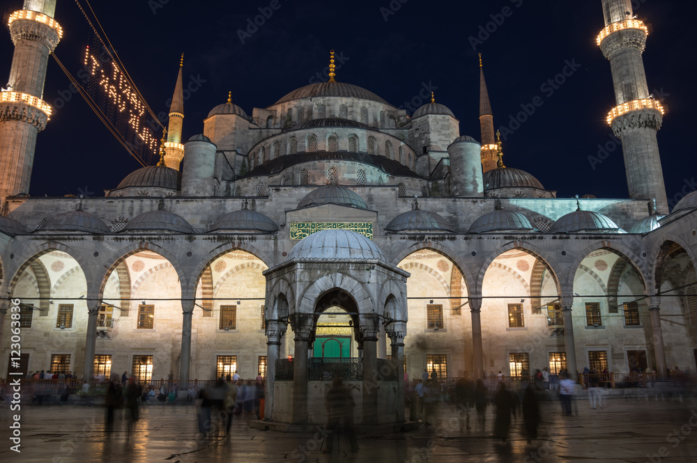 Naklejka premium Sultan Ahmet Mosque in the night
