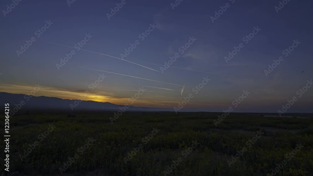 2 axis motion controlled time lapse with dolly pull & pan right motion of sunrise over carpet of Desert Gold wildflower during Super Bloom 2016 in Carrizo Plain National Monument, California 2 axis motion controlled time lapse with dolly pull & pan right motion of sunrise over carpet of Desert Gold wildflower during Super Bloom 2016 in Carrizo Plain National Monument, California