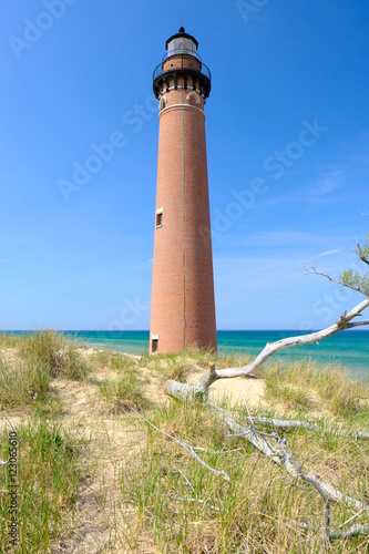 Little Sable Point Lighthouse in dunes  built in 1867