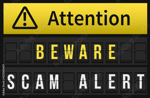 Beware Scam Alert message