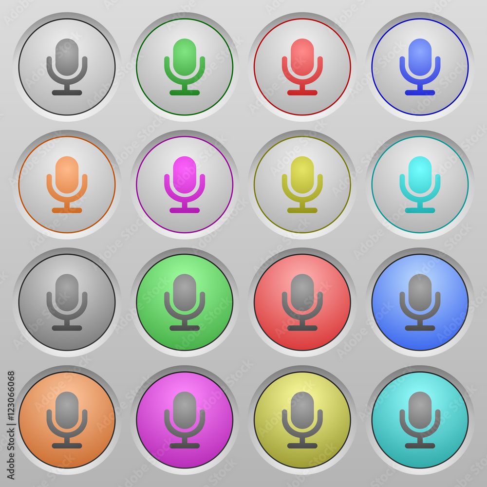Microphone plastic sunk buttons Microphone plastic sunk buttons