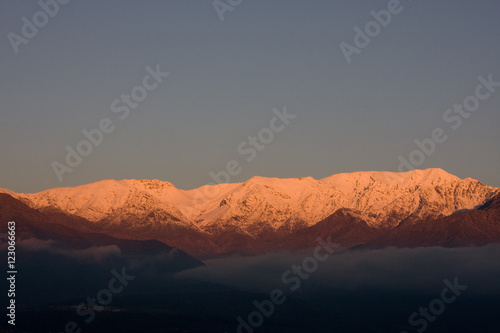 Sunset on the Andes Mountains