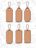 hanging tag of paperboard material icon. Price offer discount and market design. Isolated design. Vector illustration