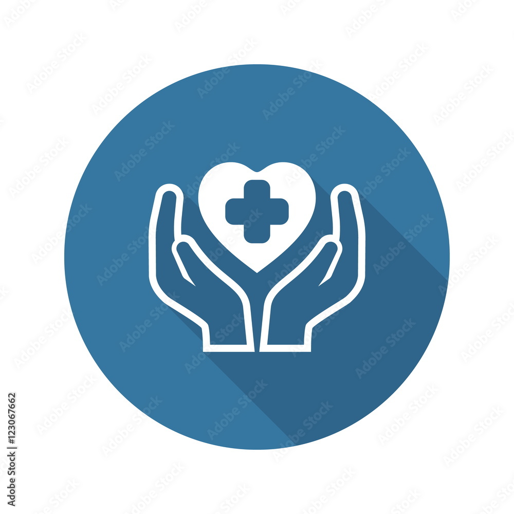 Health Care Center Icon. Flat Design. Health Care Center Icon. Flat Design.
