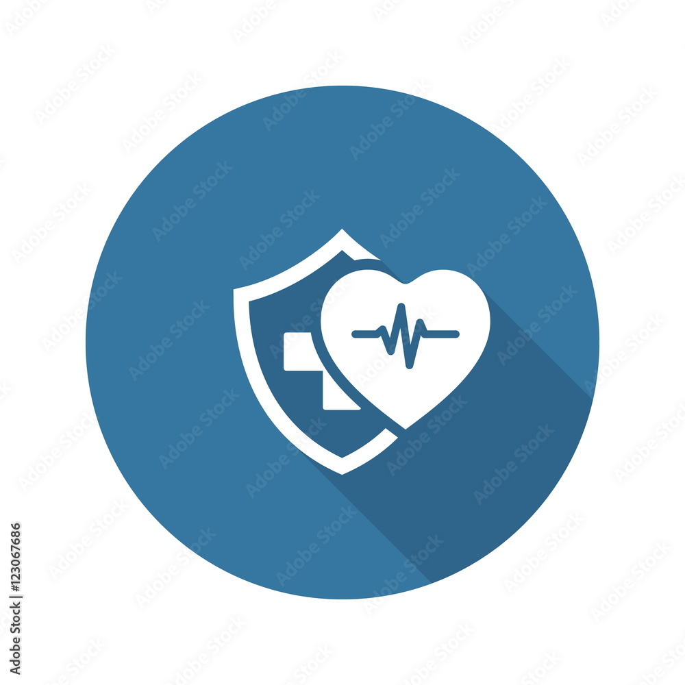 Health Insurance Icon. Flat Design. Health Insurance Icon. Flat Design.