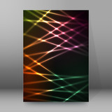 background report brochure Cover Pages A4 style abstract glow68