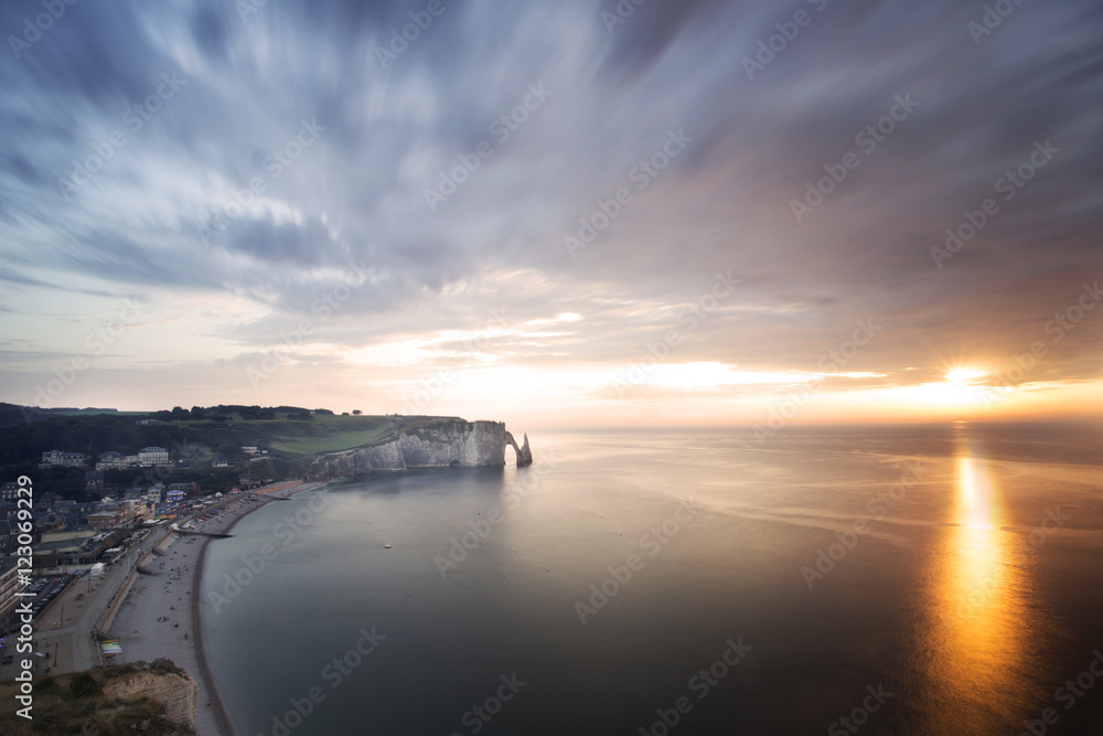 Etretat cliffs in Normandy, France
