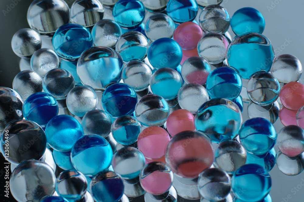 Abstract close-up photo of small colored beads with a soft focus Abstract close-up photo of small colored beads with a soft focus