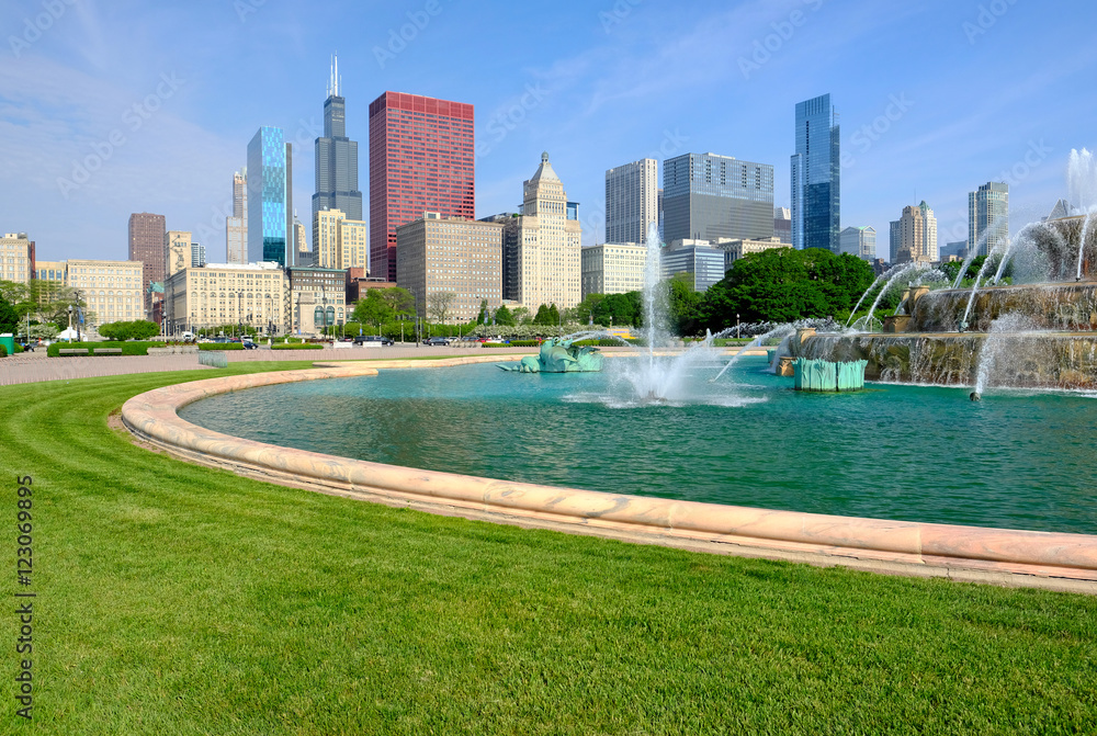 Naklejka premium Chicago skyline