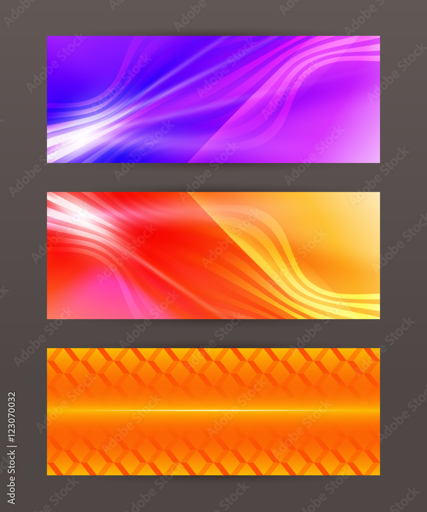 Set Horizontal banner headline abstract glow lines14 Set Horizontal banner headline abstract glow lines14
