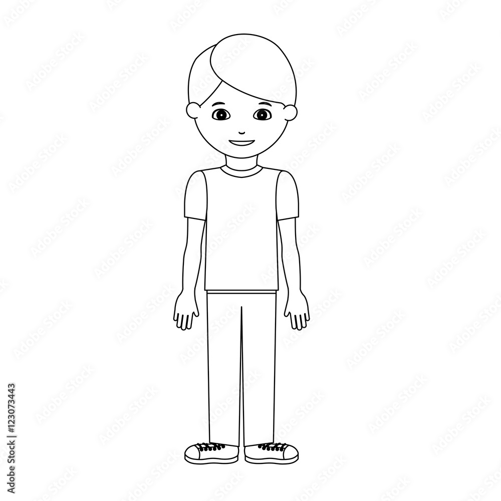 Boy cartoon icon. Kid child little and people theme. Isolated design. Vector illustration Boy cartoon icon. Kid child little and people theme. Isolated design. Vector illustration