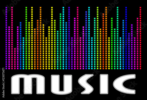 Colorful music spectrum. eps 10 vector illustration