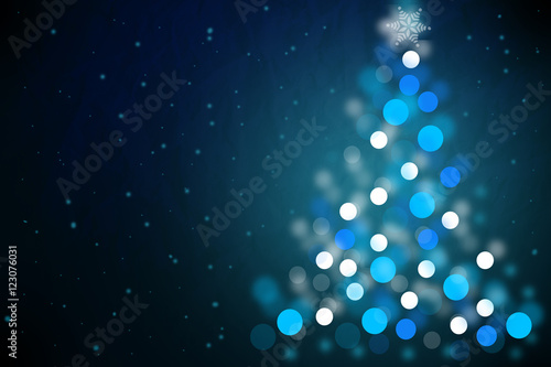 Abstract Christmas greeting design on blue background