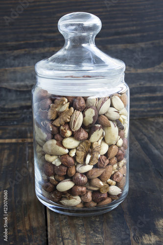 Nuts Mix in a Glass Jar