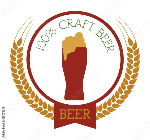 premium quality craft brew beer vector illustration design