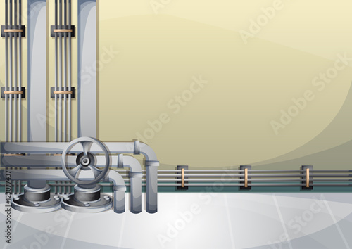cartoon vector illustration water pipe wall with separated layers in 2d graphic
