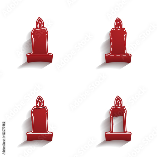 ikona 3D z obrysem zestaw 