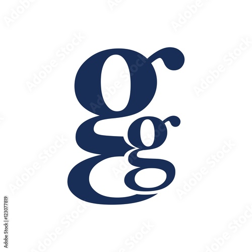 gg Letter Initial logo design