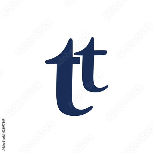 t Letter Initial logo design